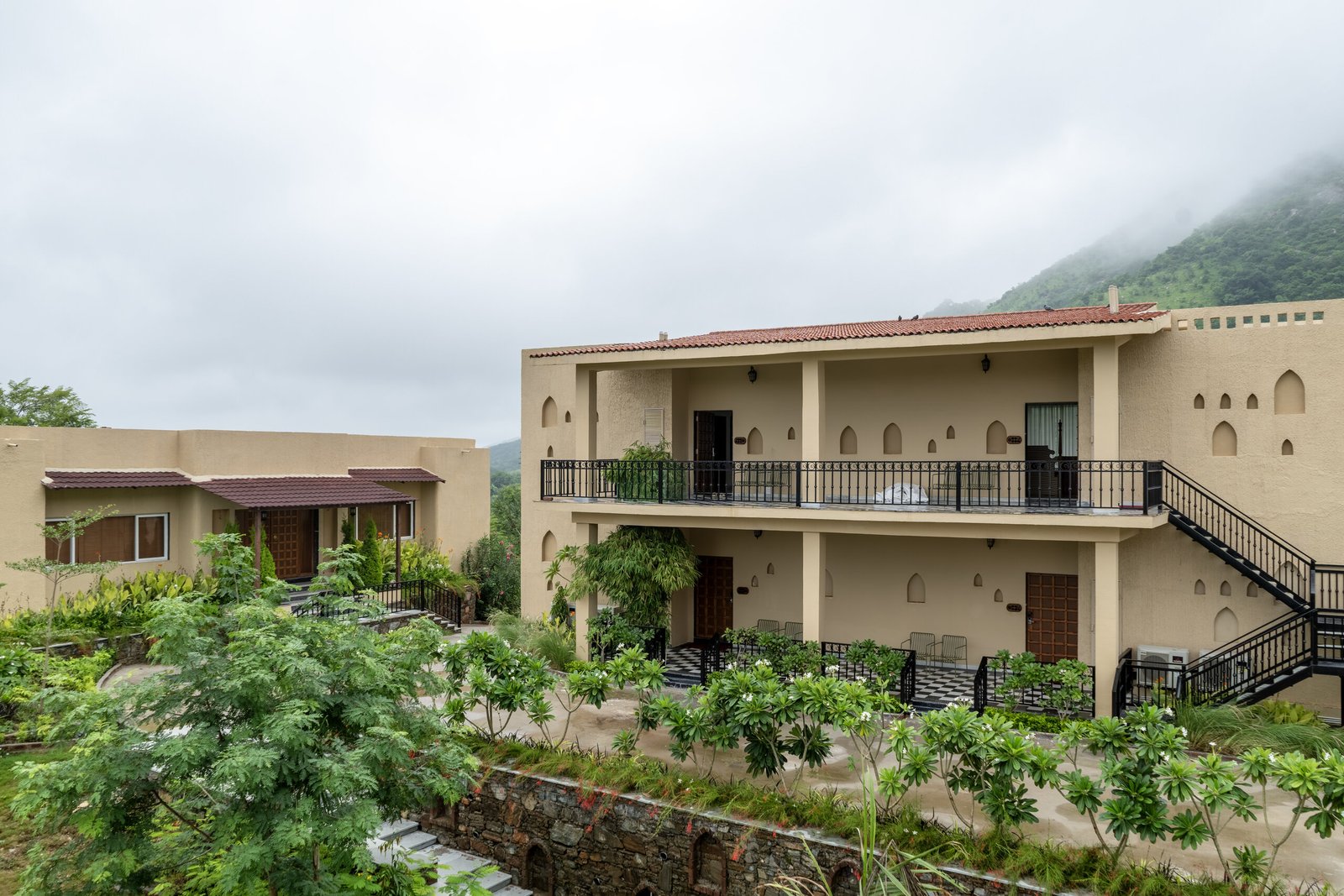 The Talhati set against the misty Aravalli hills