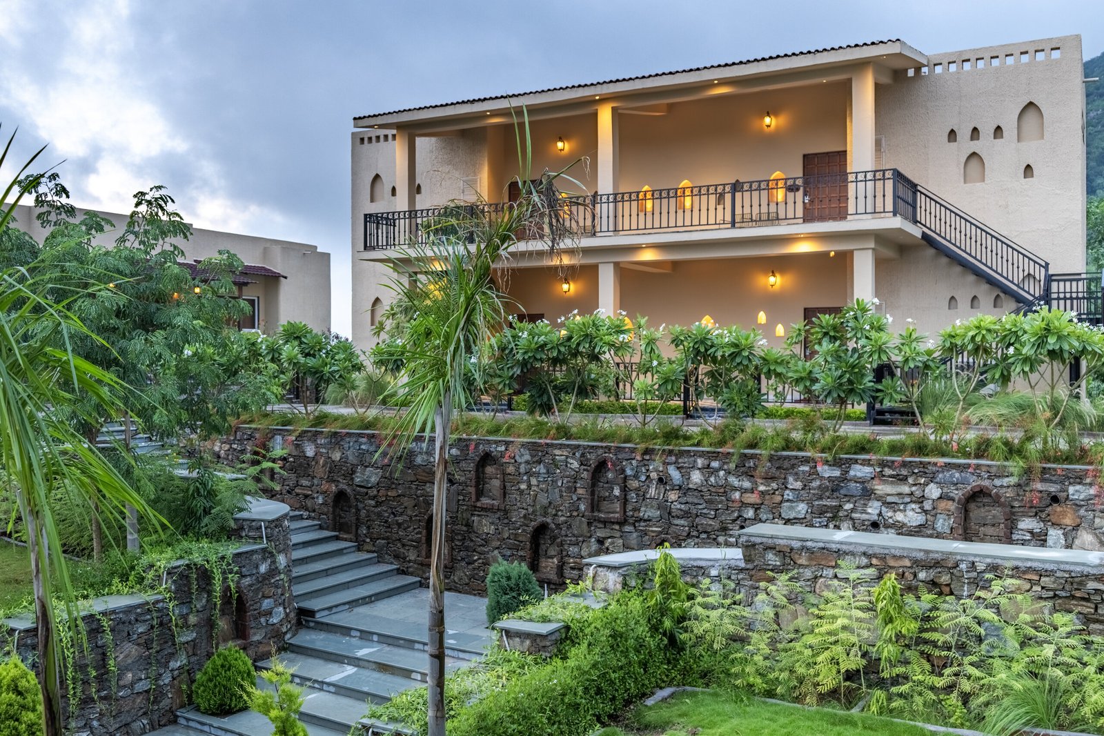Terraced gardens at The Talhati
